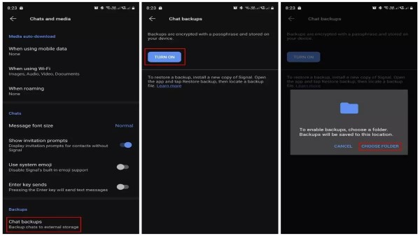 How to Restore Data and Chat Backup on Signal App