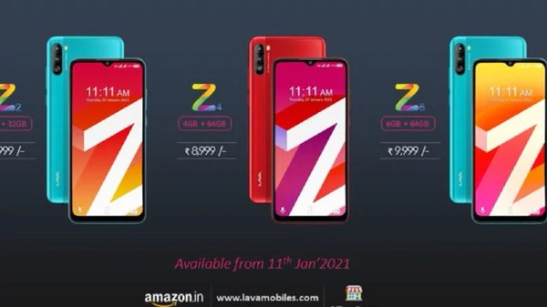 లావా Z సిరీస్ కొత్త స్మార్ట్‌ఫోన్‌ల ధరల వివరాలు 