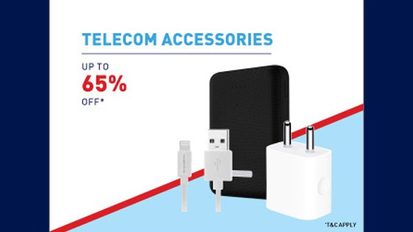 టెలికాం ఉపకరణాల పై 65% వరకు ఆఫర్ 