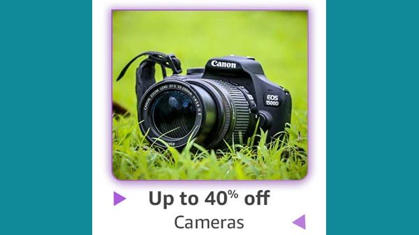 కెమెరాల పై 40% వరకు ఆఫర్.