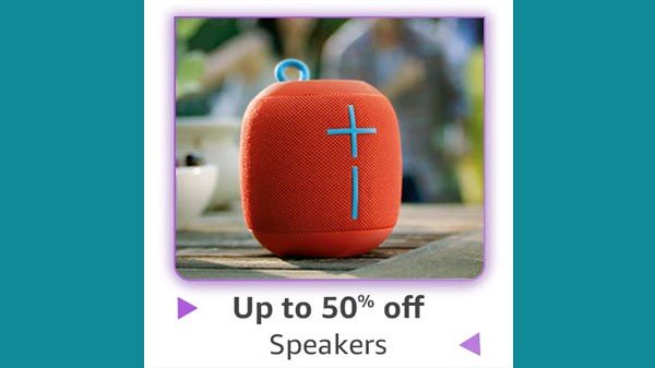 స్పీకర్ల పై 50% వరకు ఆఫర్.