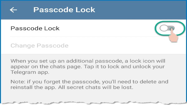 టెలిగ్రామ్‌ ఆటో-లాక్ టైమర్‌