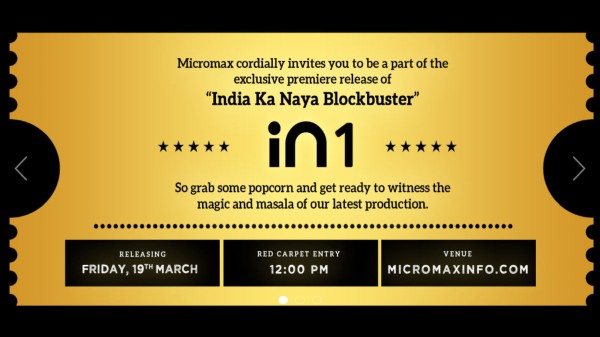 మైక్రోమాక్స్ ఇన్ 1 స్పెసిఫికేషన్స్ 