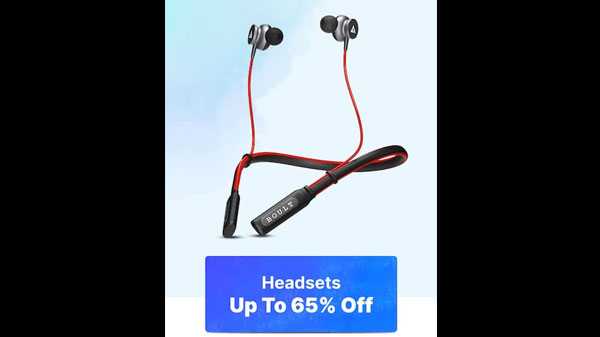 హెడ్‌సెట్ లపై 65% వరకు ఆఫర్