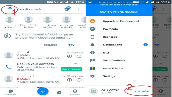 How to Change Your Name, Delete Account in Truecaller