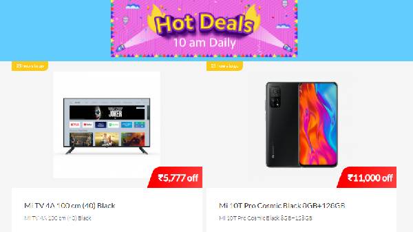 నేటి హాట్ డీల్ విభాగంలో  Mi 10T Pro పై  రూ.11,000 తగ్గింపు లభిస్తుంది