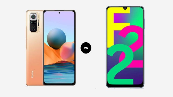 శామ్‌సంగ్ గెలాక్సీ F22 vs రెడ్మి నోట్ 10 డిస్ప్లే