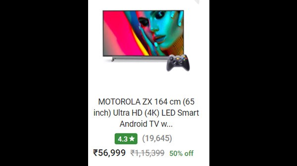 Motorola ZX 164 cm (65 inch) Ultra HD (4K) LED Smart Android TV