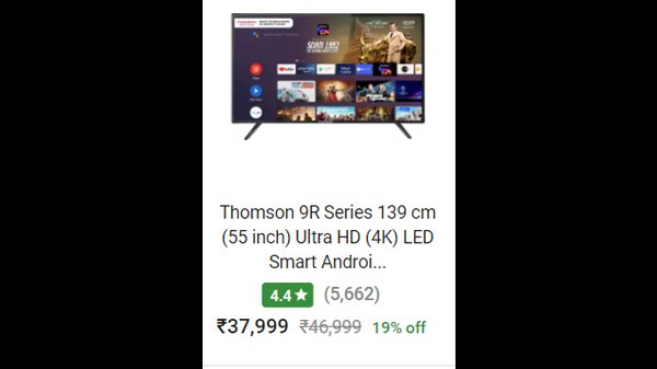 Thomson 9R Series 139 cm (55 inch) Ultra HD (4K) LED Smart Android TV (55PATH5050)