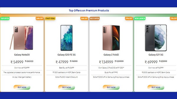 ప్రీమియం ఉత్పత్తులపై 45% వరకు తగ్గింపు