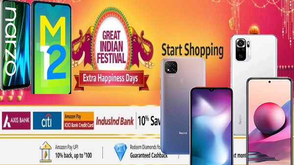Amazon Great Indian Festival Extra Happiness Days Sale Today Block Buster Deals on Redmi Smartphone