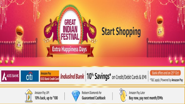 Amazon Great Indian Festival Extra Happiness Days Sale Today Block Buster Deals on Smart tvs and Laptops 