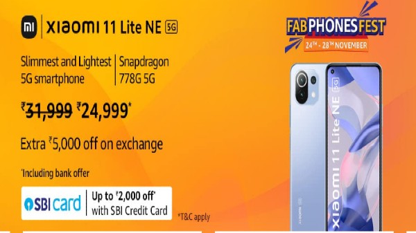 Amazon Fab Phones Fest సేల్లో ఈ ఫోన్లపై భారీ డిస్కౌంట్ ఆఫర్లు... Amazon Fab Phones Fest సేల్లో ఈ ఫోన్లపై భారీ డిస్కౌంట్ ఆఫర్లు...