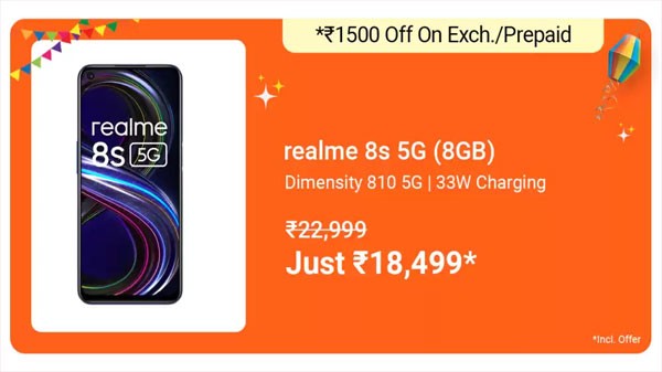 Realme 8s 5G (Universe Purple, 128 GB) (8 GB RAM)