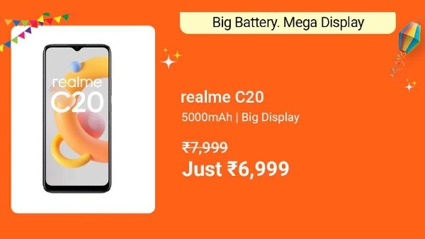 Realme C20 (Cool Grey, 32 GB) (2 GB RAM)
