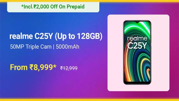 Realme C25Y (Metal Grey, 64 GB) (4 GB RAM)