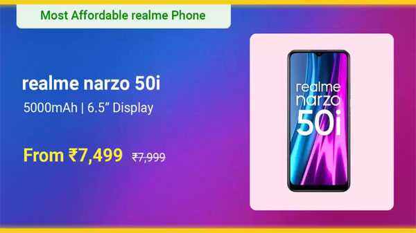 Realme Narzo 50i (Carbon Black, 32 GB) (2 GB RAM)
