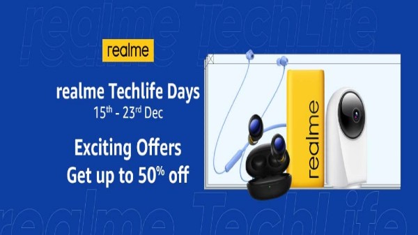 Amazon Realme Techlife Days Offers 50% Discounts on Buying Realme Products