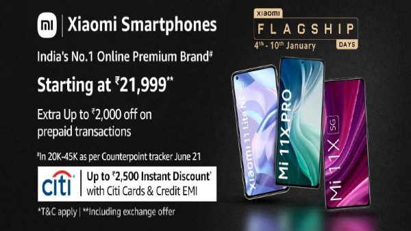 Amazon Xiaomi Flagship Days Sale 2022 Offers Huge Discounts on Mi Brand Smartphones