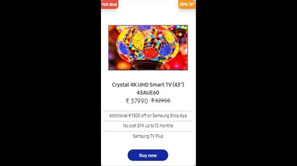 Crystal 4K UHD Smart TV (43