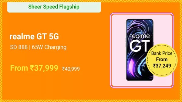Realme GT 5G (Racing Yellow, 256 GB) (12 GB RAM)