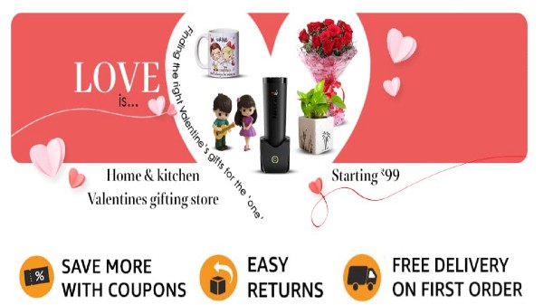 Amazon Ecommerce Site Offers Huge Discounts on Valentines Day Smart Gifts
