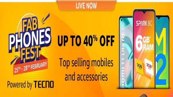 Amazon Fab Phones Fest సేల్లో కొత్త ఫోన్లపై భారీ డిస్కౌంట్ ఆఫర్లు... Amazon Fab Phones Fest సేల్లో కొత్త ఫోన్లపై భారీ డిస్కౌంట్ ఆఫర్లు...