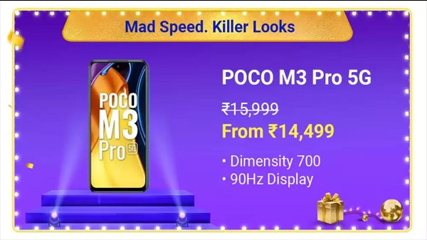 POCO M3 Pro 5G (Cool Blue, 64 GB) (4 GB RAM)
