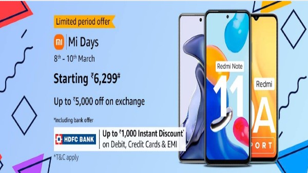 Amazon Mi Days Sale Offers More Discounts on Xiaomi Brand Smartphones