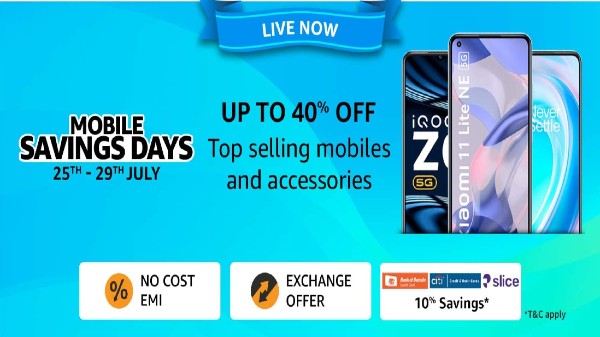 Amazon Mobile Savings Days Sale Offers Up to 40% OFF on Top Selling Smartphones