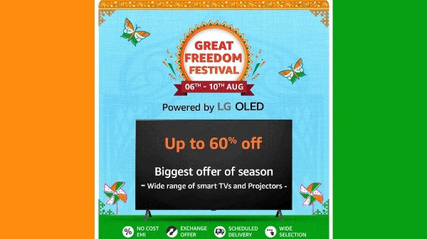 Amazon గ్రేట్ ఫ్రీడం ఫెస్టివ్ సేల్.. ఈ స్మార్ట్టీవీలపై భారీ ఆఫర్ల Amazon గ్రేట్ ఫ్రీడం ఫెస్టివ్ సేల్.. ఈ స్మార్ట్టీవీలపై భారీ ఆఫర్ల