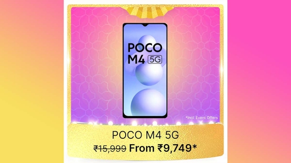 POCO M4 5G (సేల్ ధ‌ర‌: Rs. 9,749):