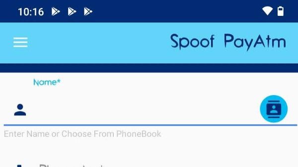 Paytm స్పూఫ్ యాప్
