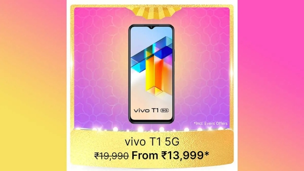 vivo T1 5G (సేల్ ధ‌ర‌: Rs. 13,999):