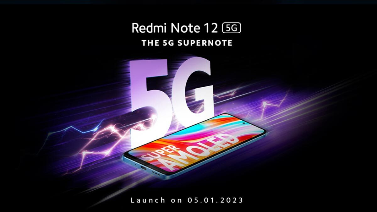 Xiaomi to unveil the SuperNote Redmi Note 12 5G series in India on January 5