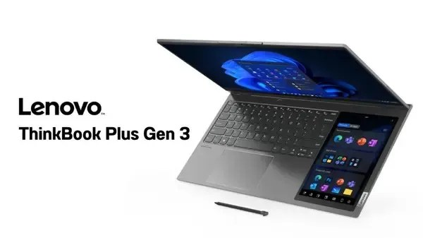 Lenovo ThinkBook Plus Gen 3 Laptop With Two Screens And Stylus Pen Support Launched In India.