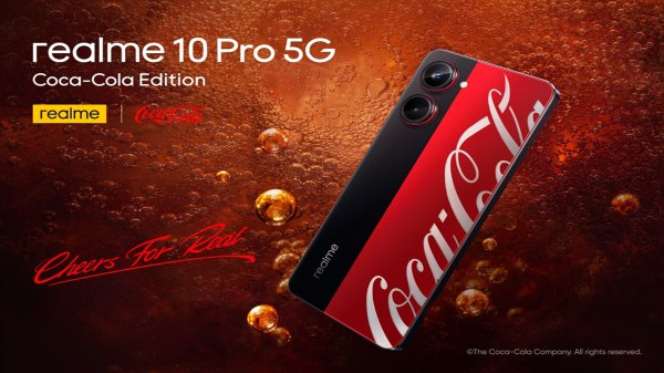 Realme 10 Pro 5G s Coca Cola Special Edition Phone Launched In India At Rs.20999. Sale Starts From Feb 14.