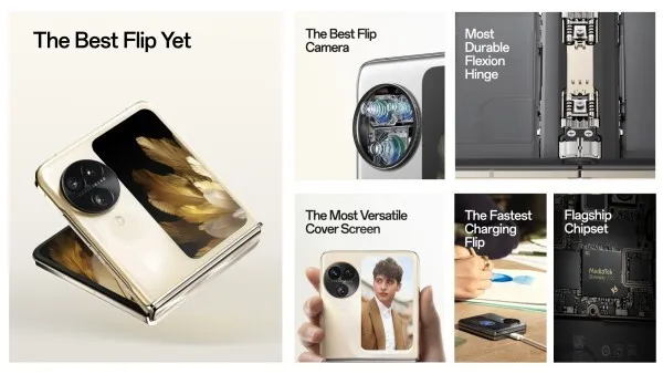 OPPO Find N3 Flip Runs Ahead of the Pack With Industry’s First Triple Camera setup; Invisible Crease
