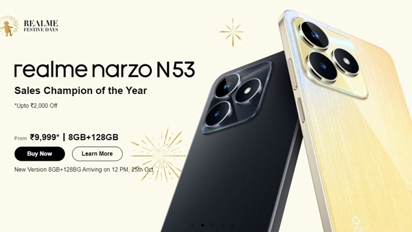 Realme Narzo N53 price and sale