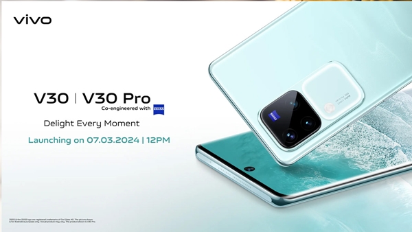 Vivo V30 and V30 Pro Smartphones confirmed to launch on 7th March in india