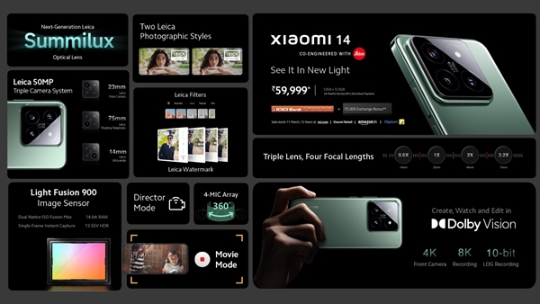 Xiaomi 14 Smartphone launched in india