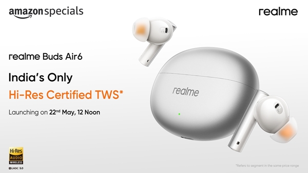 Realme Buds Air 6 earbuds confirmed to launch on may 22 in india