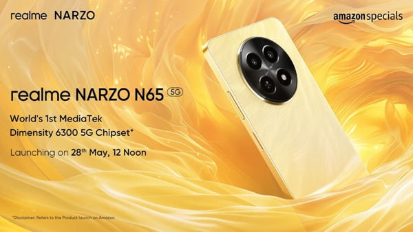realme narzo N65 5G smartphone to launch on may 28 in india