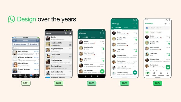 WhatsApp Introduces New Design