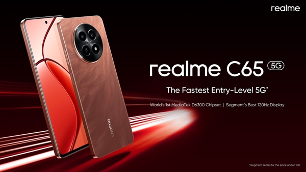 realme C65 5G smartphone speedy red colour variant gets RS1000 discount