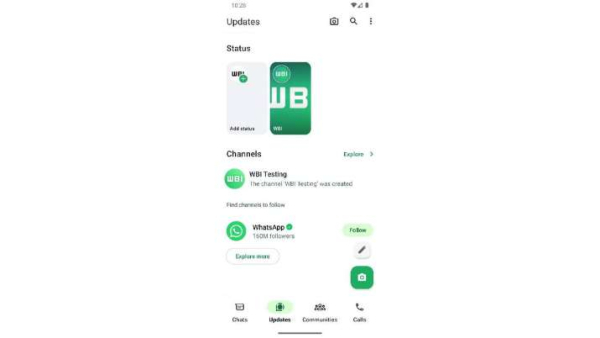WhatsApp Testing New Layout Design