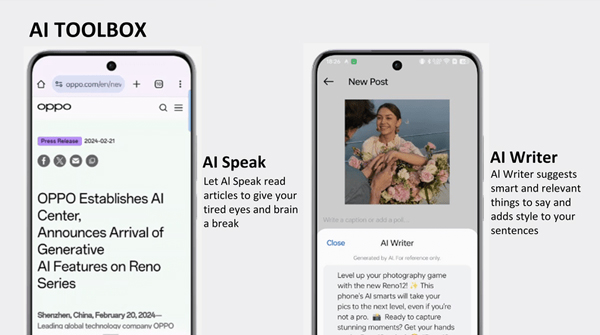 OPPO Reno12 series Ai features