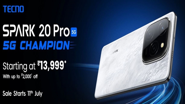 Tecno Spark 20 pro 5G Smartphone launched