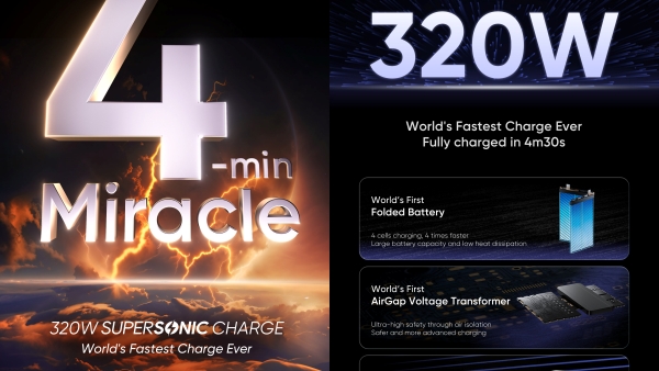 realme unveiled 320w super sonic charging technology