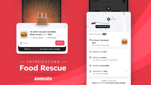Zomato launched Food rescue feature
